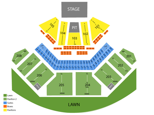 Hollywood casino amphitheatre seating chart tinley park il
